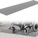 1.2" Rise Threshold Ramps for Doorways, 2000 Lbs Load Capacity, 34 inch Long Non-Slip Natural Rubber Power Wheelchair Ramp Stacking to Use for Doorways, Curb, Sweeper, Power Scooters, Bathroom-Grey