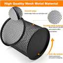 Pen Holder Pencil Holder Mesh Metal Pen Cup Holder Pencil Cup Holder for Desk Office Home Pen Organizer Black, 6 Pack