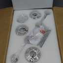 4 Light Bathroom Vanity Light Brushed Nickel Vanity Lights for Bathroom Modern 4-Lights Wall Sconce with Clear Glass Shade for Bedroom Living Room