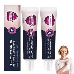Thermoplastic Denture Adhesive,Ultra Max Hold Denture Adhesive,Improving Comfort Caring (2pcs)
