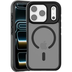 PULOKA for iPhone 17 Pro Max, Heavy Duty Shockproof Protection,Compatible with MagSafe Accessories,Drop Proof 17 Pro Max Cover (Black)