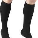 Truform 20-30 mmHg Compression Stockings for Men and Women, Knee High Length, Closed Toe, Black, 2X-Large