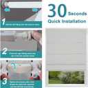 Changshade No Drill Roman Shades Cordless Blinds Blackout for Indoor Windows, Room Darkening Black Out Tension Rod No Hardware No Tools Inside Mount,Shade Size 35.5Inch Wide 50Inch High,Light Grey