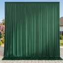 10x 10ft Wrinkle Free Hunter Green Backdrop Curtains for Parties, Thick Fabric Emerald Photo Backdrop Drapes Panels for Weddings Birthday Party Photography Background