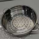 Amosfun Stainless Steel Steamer Basket 11.8X9.4 Inches Lightweight Food Steamer for Dumplings Vegetables Seafood Kitchen Cooking Tray Dishwasher Safe