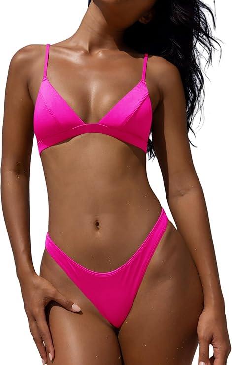 Swimsuit for Women 2025 Women's Triangle Bikini Spaghetti Straps Bikini Sets Two Piece Swimsuit Bathing Suits XL