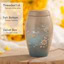 Small Keepsake Cremation Urn for Ashes - Beautiful Mini Memorial Urn with Velvet Box & Bag