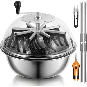 VIVOSUN 19" Bud Leaf Bowl Trimmer with Clear Dome, Stainless Steel Blades