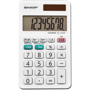 Sharp EL-244WB Business Calculator, White 2.125, 2.38 x 4.06 x 0.31 inches