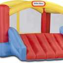 Little Tikes Jump 'n Slide Inflatable Bouncer Includes Heavy Duty Blower With GFCI, Stakes, Repair Patches, And Storage Bag, for Kids Ages 3-8 Years (Regular, Multi)