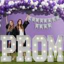 2026 Graduation Decorations PROM Letters: 3FT Graduations Party Decor Class of 2026 Grad Ornaments Large Marquee Light up Letter Sign Kindergarten Preschool Senior High School College Foam Board