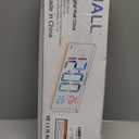 MASHI 18.5" Large Digital Wall Clock with Remote Control, Dual Alarm with Big LED Screen Dispaly,10 Adjustable Brightness, DST, Date Week,Temp for Living Room, Bedroom, Gift for Elderly (Bamboo)