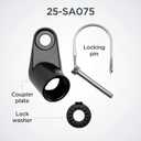 Schwinn Bike Coupler for Schwinn and InStep Bike Trailers, Flat, Universal Replacement Hitch, Easy Installation, Metal Body with Metal Pin, Fits Most Bikes, Compatible with Cargo and Child Trailers