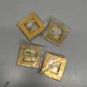 HOMOTEK Square Recessed Sliding Closet Door Finger Pulls, Inner Diameter 2-1/8 Inch(54mm), Flush Handles for Pocket Door, Barn Door Handles,Drawer pulls(Brushed Brass, 4 Pack) (Gold)