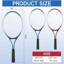 4 Pack Tennis Rackets Recreational 21 Inch Lightweight Tennis Racket Bulk with Balls Overgrips Carry Bag for Training Beginners, as shown