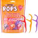 Flavored Floss Picks, 300 Count, Dental Floss Picks for Teeth with Fun Fruit Flavors, Flosser Picks for Adults and Children, | Grape, Orange & Cherry Flavor