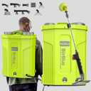 Battery Powered Backpack Sprayer 4.8 Gallon, Upgraded Electric Sprayer with Mix Funcation, 82 PSI Garden Yard Weed Sprayer with Steels Telescopic Wand, 9 Nozzles and Wide Mouth Lid