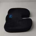 Everlasting Comfort Gel Memory Foam Seat Cushion for Office Chairs & Car Seat - FSA/HSA Eligible Chair Cushions - Ergonomic Office Desk Accessories for Tailbone/Sciatica Pain Relief & Back Support (Black Cooling)