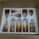 Brajttt Glass Bud Vase Set of 18,Small Glass Vintage Vases for Flowers,Amber Bud Vases in Bulk for Rustic Wedding Decor,Table Centerpieces,Decor Centerpiece for Bathroom