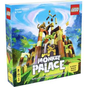 Dotted Games Monkey Palace: A Lego Board Game - Build Your Way to Victory Brick by Brick! Fun Family Brick-Building Game for Kids & Adults, Ages 10+, 2-4 Players, 45 Minute Playtime