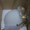 HOLKIRT Mid Century Modern Globe Semi Flush Mount Ceiling Light Fixture, 1-Light 10 Inch Globe