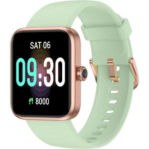 Smart Watch, Fitness Tracker with Heart Rate Monitor, Blood Oxygen, Sleep Watch, 41mm Touchscreen Smartwatch for Android iOS Swimming Waterproof Pedometer Step Calories Tracker for Women Men (Light Green)