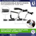 Ultimate Body Press XL Doorway Pull Up bar with Elevated bar & Adjustable Width