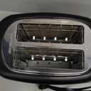 Amazon Basics 2 Slice Toaster, With 6 Browning Settings, Extra Wide Slots For Bagels and Special Breads, Removable Easy-to-Clean Crumb Tray, Cancel/Defrost/Bagel Buttons, 900W, Black & Silver