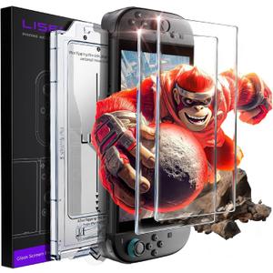 LISEN 2-Pack Screen Protector for Nintendo Switch 2 [2025 Upgrade] (ANTI-GLARE & Auto Alignment Kit) Tempered Glass, Accessories, Switch2 [Longest Durable] Full Coverage switch 2 HD Clear, 2 Pack