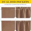 NICETOWN Sidelight Curtains for Front Door Blackout Thermal Insulated Window Drapes for Living Room, Kitchen Back Door Short Drapes for Privacy, 1 Panel,254W by 64L Inches, Cappuccino