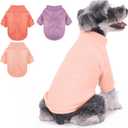 GYALAPERI Dog Sweater, 3 Pack Dog Sweaters for Small Dogs Girl Boy, Ultra Soft Warm Puppy Clothes Dog Coat for Winter (Rose+Lt Pink+Lt Purple, Small)