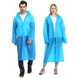 Opret 2 Pack Raincoats for Adults Reusable, EVA Rain Ponchos Lightweight Rain Coat Waterproof Rain Gear for Men and Women