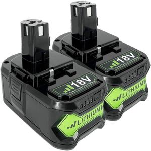 8000mAh 18V Li-ion Replacement Battery for Ryobi P108 P104 P105 P102 P103 P122 P109 | Compatible with Ryobi 18V ONE+ System Cordless Power Tools & Charger, 2 Pack (2Pack 8000mAh)