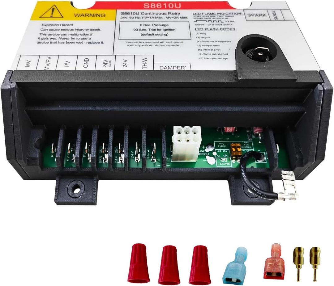 S8610U Furnace Control Board Module Compatible with Furnace Pilot Controls S8610U3009 S8610U1003