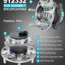 2 Pcs 512332 Rear Wheel Bearing Hub Assembly Compatible with Dodge Avenger Caliber 2007-2012, for Jeep Compass Patriot 07-17, for Chrysler 200 Sebring,for Mitsubishi Lancer Outlander Sport, 5 Lugs