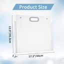 4 Pack Art Portfolio Folders, 17.3" x 13.9" Translucent White PP Plastic Storage with Handles, Waterproof Art Case for Drawings, Posters, Sketches & Photography