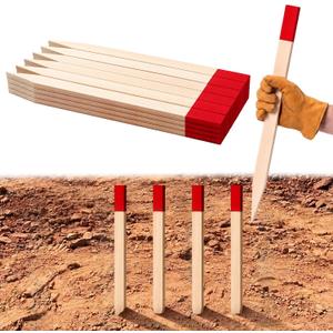 Mifoci 24 Pcs Grade and Survey Stakes 24 x 1.5 x 0.5 in Wooden Garden Stakes Garden Ground Stake with Sharp Point Plant Support Stake for Construction Sign Posts Silt Fence Backyard Boundaries Base
