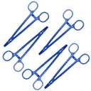 5-Pack Betor MRI Safe Full Plastic Disposable Hemostat Forceps Non-Ferrous Curved 6.3 inch