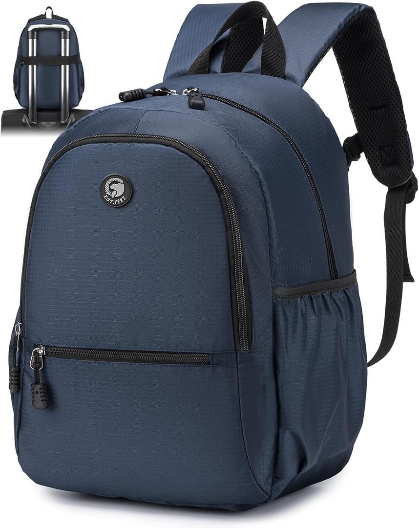 United Airlines Personal Item Bag 17x10x9,Small Carry On Backpack 20LFlight Approved Underseat Ryanair 40x20x25 CM Travel Luggage Bag, Mochila de Viaje,Cabin Size Lightweight Backpack (Blue)