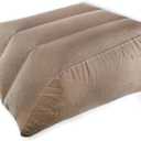 5 STAR SUPER DEALS Leg Elevation Pillow Wedge - Inflatable Cushion Support Lifter for Knee Leg & Foot - Improves Circulation & Reduce Swelling, Sciatica, Hip Pain - Bed Raiser Backrest Prop (Beige)