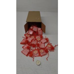 Kosiz 150 Pcs Strawberry Baby Shower Favors 50 Pcs Tea Light Candles for Guests Cute Baby Shower Candle with 50 Pcs Thank You Tags 50 Pcs Return Gift Bag for Girl Gender Reveal Party Favor