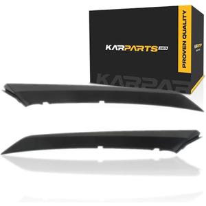 KarParts360 For Toyota Camry 2018 19 20 21 2022 Bumper Trim Driver and Passenger Side | Pair | Front | Upper | ABS Plastic Matte Black | Below Headlight | TO1046104, TO1047104 | 5271333030, 5271233030