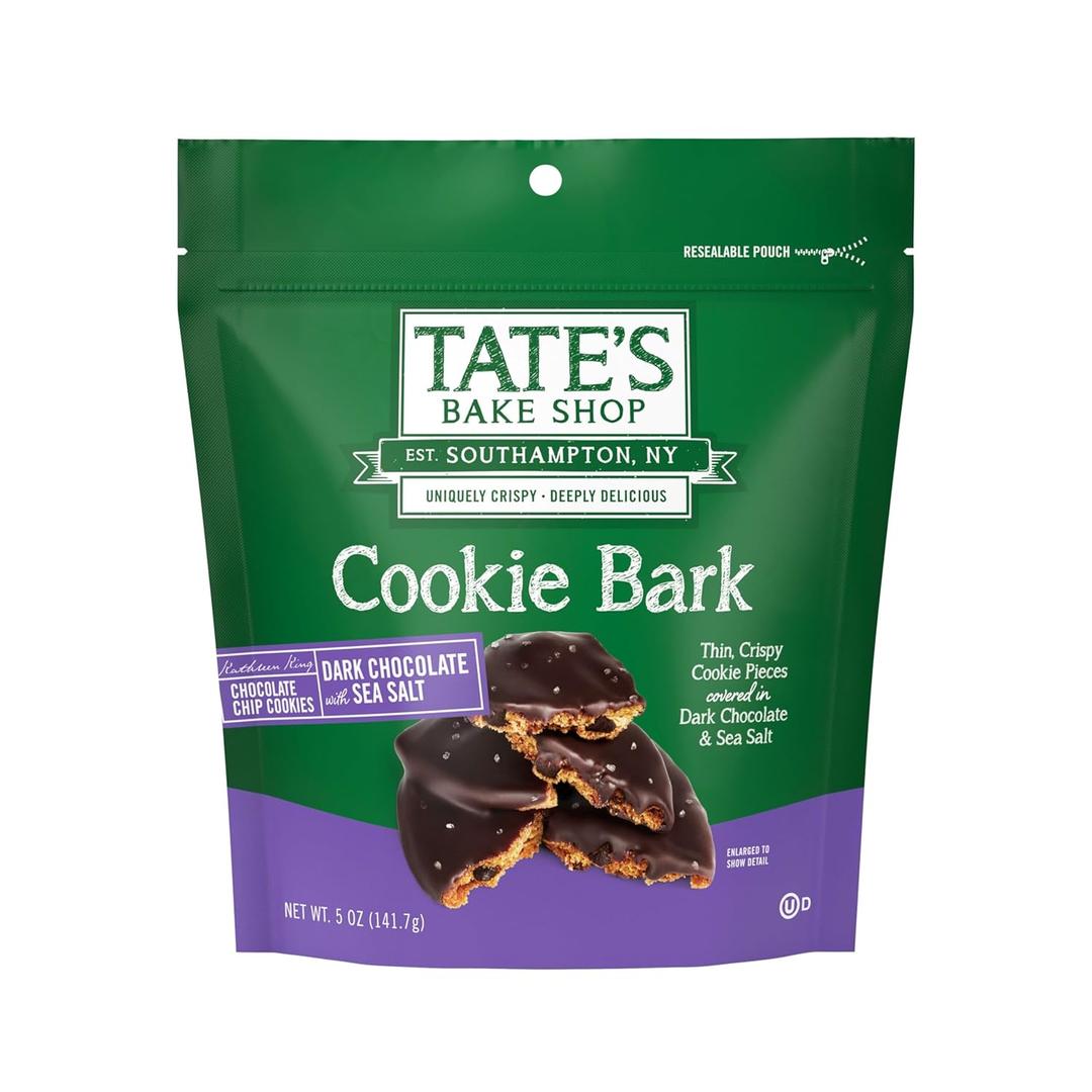 Tate's Bake Shop Cookie Bark, Chocolate Chip Cookies with Dark Chocolate and Sea Salt, 5 oz, Best By: 24 JUN 2026