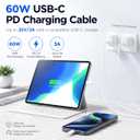3-Pack 6FT USB-C to USB-C Charging Cable, 60W PD Fast Charging Type C Cord for iPhone 17/16/15 Pro Max Plus, iPad Pro/Air, MacBook Air/Pro, Samsung Galaxy S26/S25/S24, White