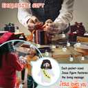 ILHSTY 32 Pcs Little Jesus Figures  Mini Rubber Jesus Toys Jesus Love You for Easter Egg Fillers Egg Hunts Religious Party Favors Gifts Hide and Seek Baptism Gifts Sunday School (Yellow)