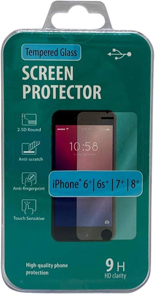 Jacent Tempered Glass Screen Protector for Cellphone, Compatible with iPhone 6 Plus/6S Plus/7 Plus/8 Plus