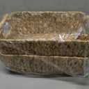 Medium Rectangular Handwoven Wicker Basket - Water Hyacinth Storage Baskets with 2 Polished Wooden Handles for Store Hand Towel, Fruits & Veggies etc 10.75"x15.25"x5" - Pack of 2 - Natural