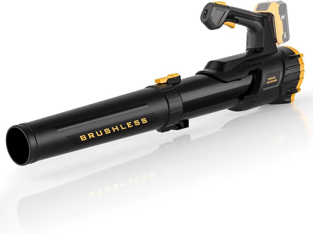 Brushless Cordless Leaf Blower for Dewalt 20V Battery 500CFM Electric Leaf Blower, 150-MPH, Brushless Motor, Built-in Protection Device, Variable Speed, Turbo Mode, for Lawn Care, Yard (Black)