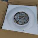 Yunnix Semi Flush Mount Ceiling Light, Milk Glass Light Fixture, Gold Mid-Century Modern Farmhouse Small Light Fixtures for Hallway, Bathroom, Kitchen, Bedroom, Living Room, Closet, Laundry(8.66 Inch)