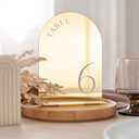 Amazon.com | ZICOTO Beautiful Gold Wedding Table Numbers with Stands - Elegant Double Sided 5x7 inch Acrylic Signs Numbered 1-15 - The Perfect Decor for Your Wedding Reception Or Events: Serveware Accessories